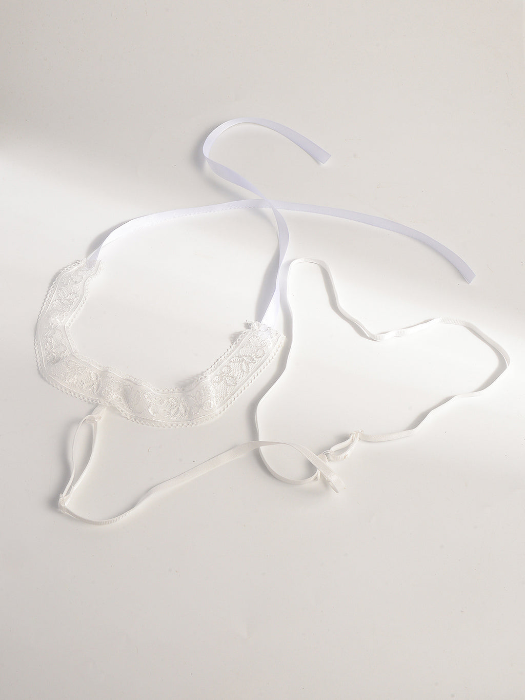 White Lace Garter Body Chain with polyester straps | BCN0759-01 | image 4