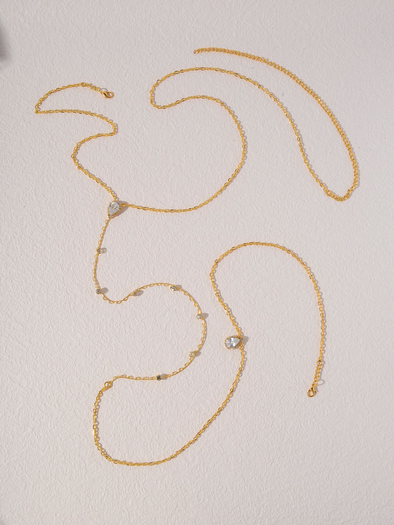 Gold-Tone Crystal Body Chain with zinc-alloy details | BCN0397-01 | image 4