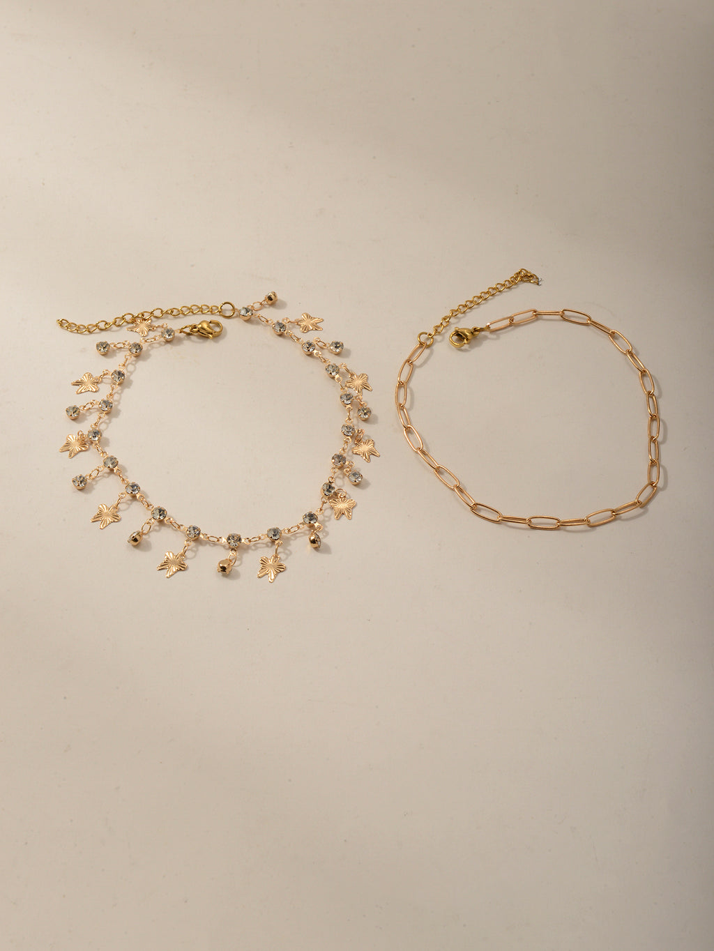 Crystal Butterfly Anklet Set with zinc alloy details | JL7386-01 | image 4