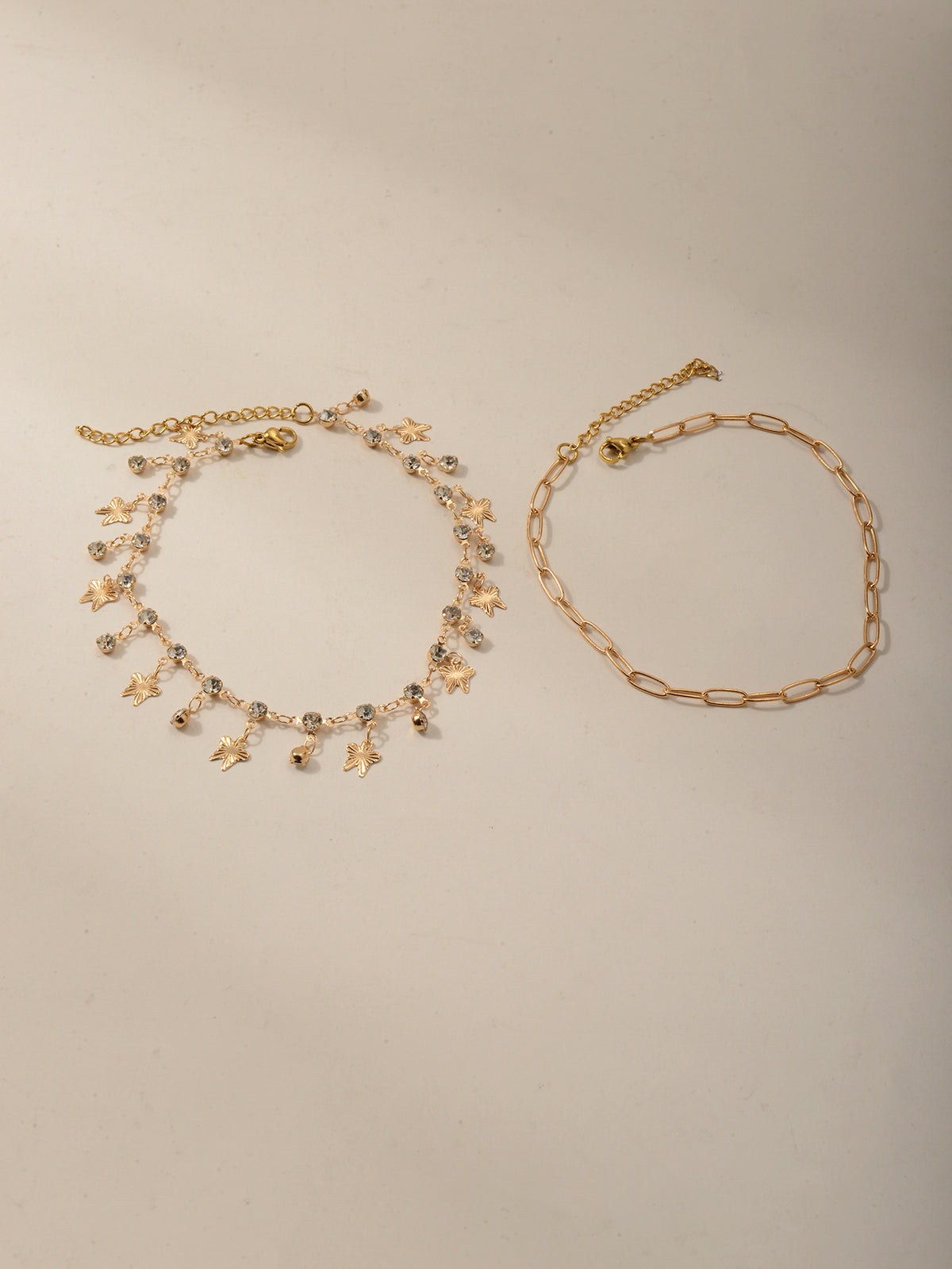 Crystal Butterfly Anklet Set with zinc alloy details | JL7386-01 | image 4