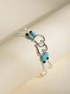 Heart Beaded Double-Layer Anklet with zinc alloy details | JL7385-01 | image 4