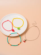 Fruit Charm Beaded Anklet Set with plastic and alloy details | JL7221-01 | image 4