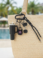 Black braided cord keychain set accessory | KCA085-03 | image 4