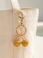 Crystal-look cherry keychain and bag charm | KCA084-01 | image 4