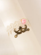 White Lace Veil Charm Anklet with lace details | JL7118 | image 4