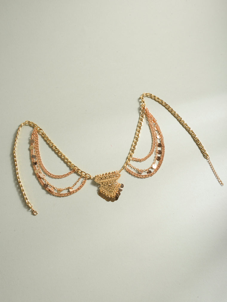 Gold-Tone Bohemian Waist Chain with zinc-alloy details | BCN0237-01 | image 4