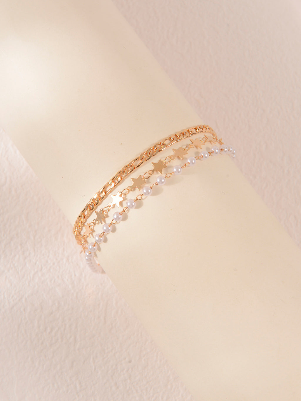 Star Bead Layered Anklet with zinc alloy details | JL7375-01 | image 4