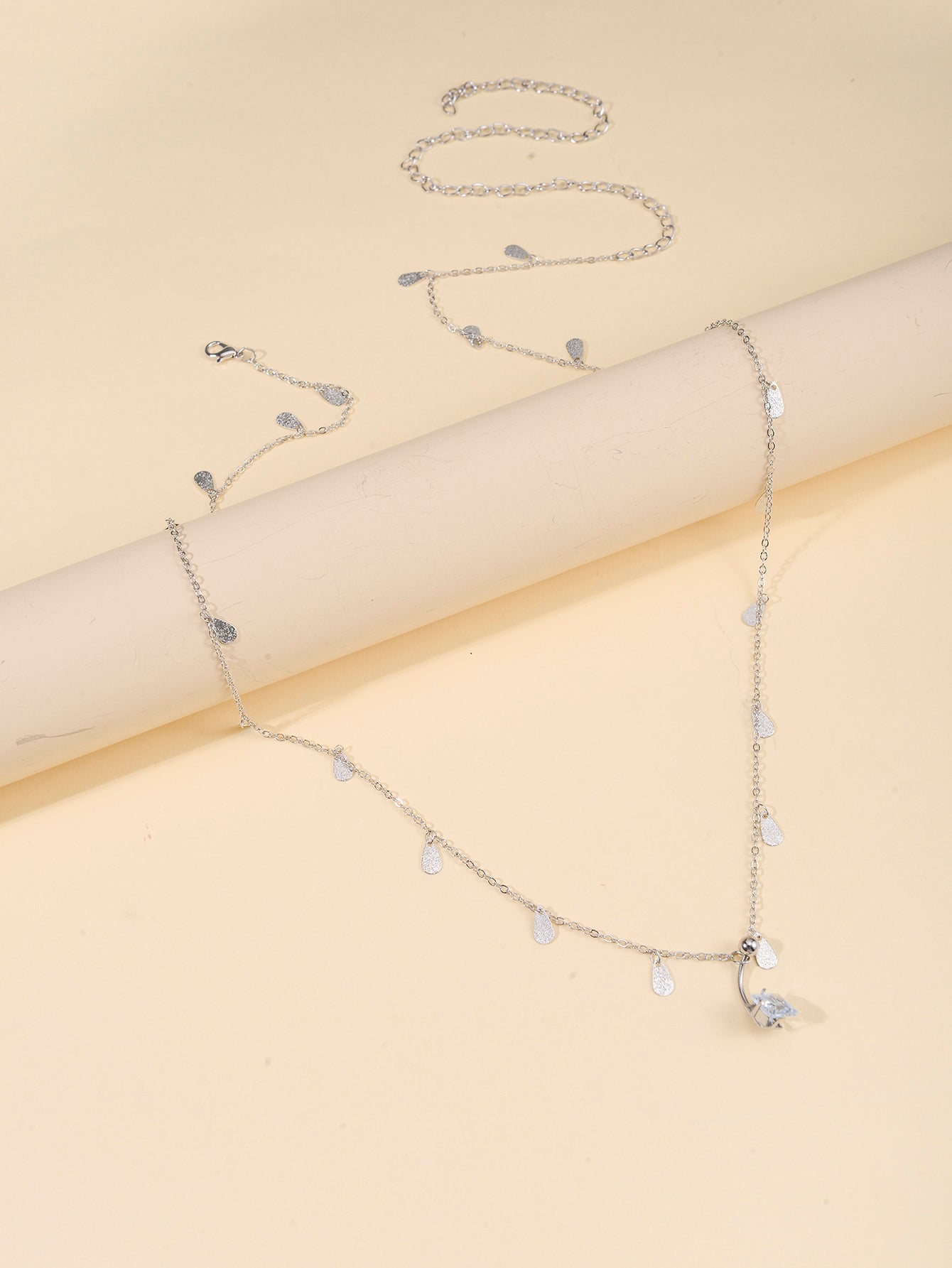 Silver-Tone Costume Body Chain with zinc-alloy details | BCN0207-01 | image 4
