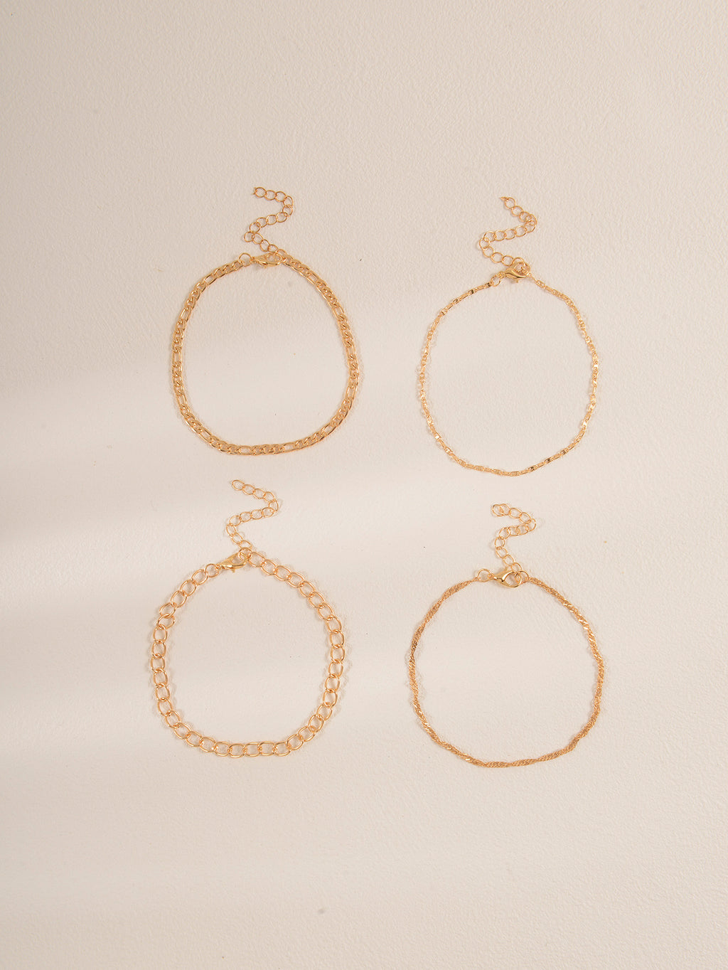 Gold-Tone Link Anklet Set with zinc alloy details | JL7369-01 | image 4