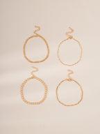 Gold-Tone Link Anklet Set with zinc alloy details | JL7369-01 | image 4