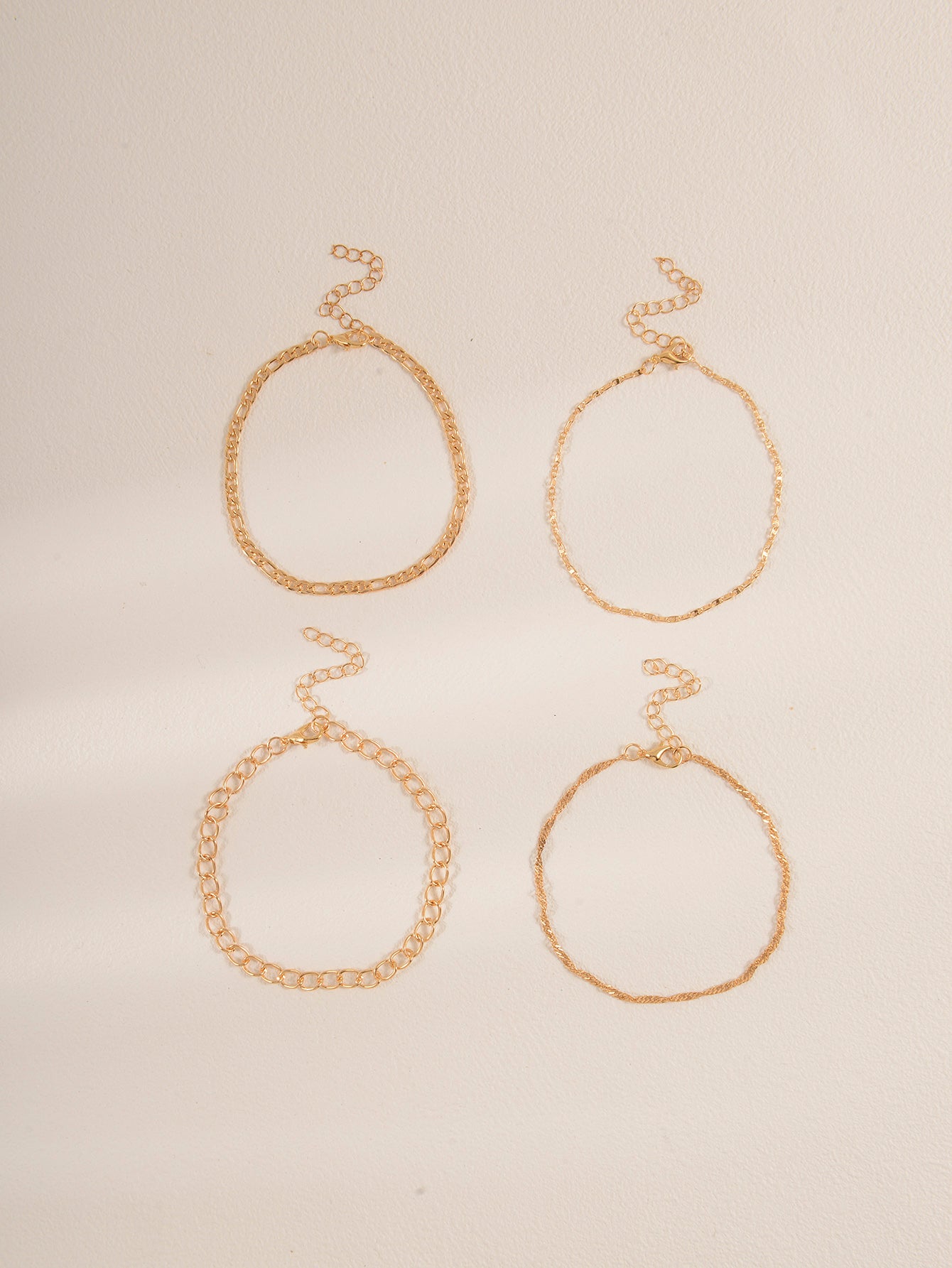 Gold-Tone Link Anklet Set with zinc alloy details | JL7369-01 | image 4