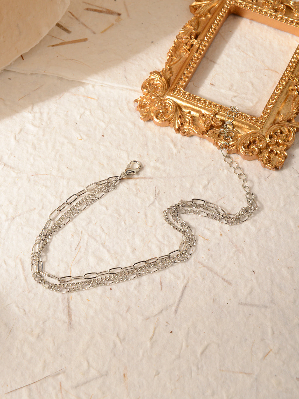Triple-Layer Chain Anklet with zinc alloy details | JL7382-01 | image 4