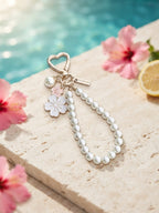 Petal bow keychain with decorative beads | KCA056-04 | image 4