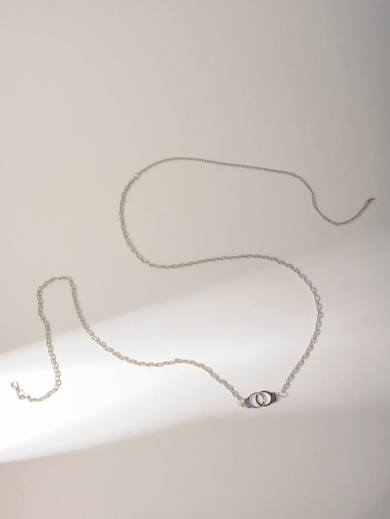 Silver-Tone Handcuff Body Chain with zinc-alloy details | BCN0283-01 | image 4