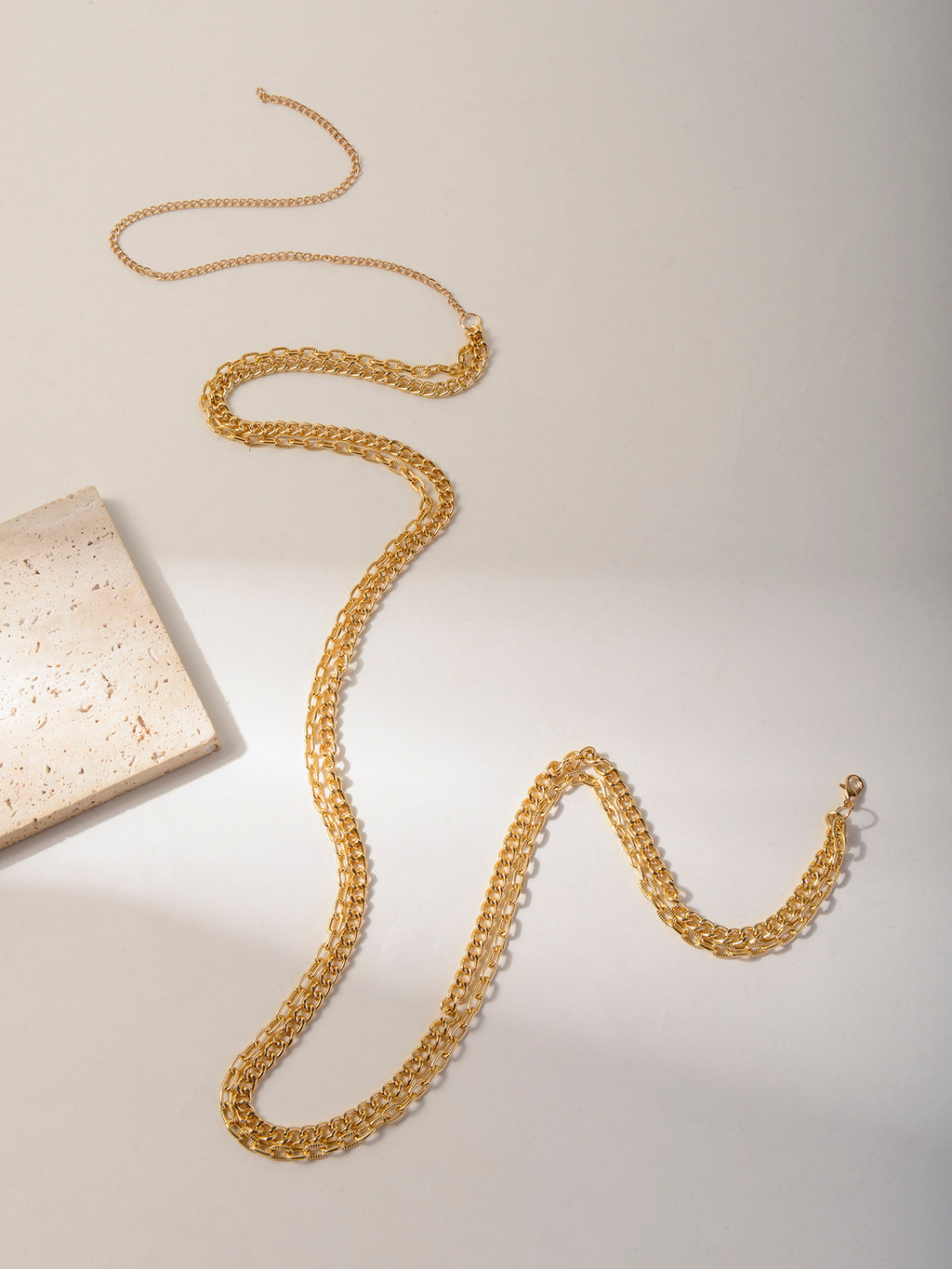 Gold-Tone Double-Layer Waist Chain with zinc-alloy details | BCN0289-01 | image 4