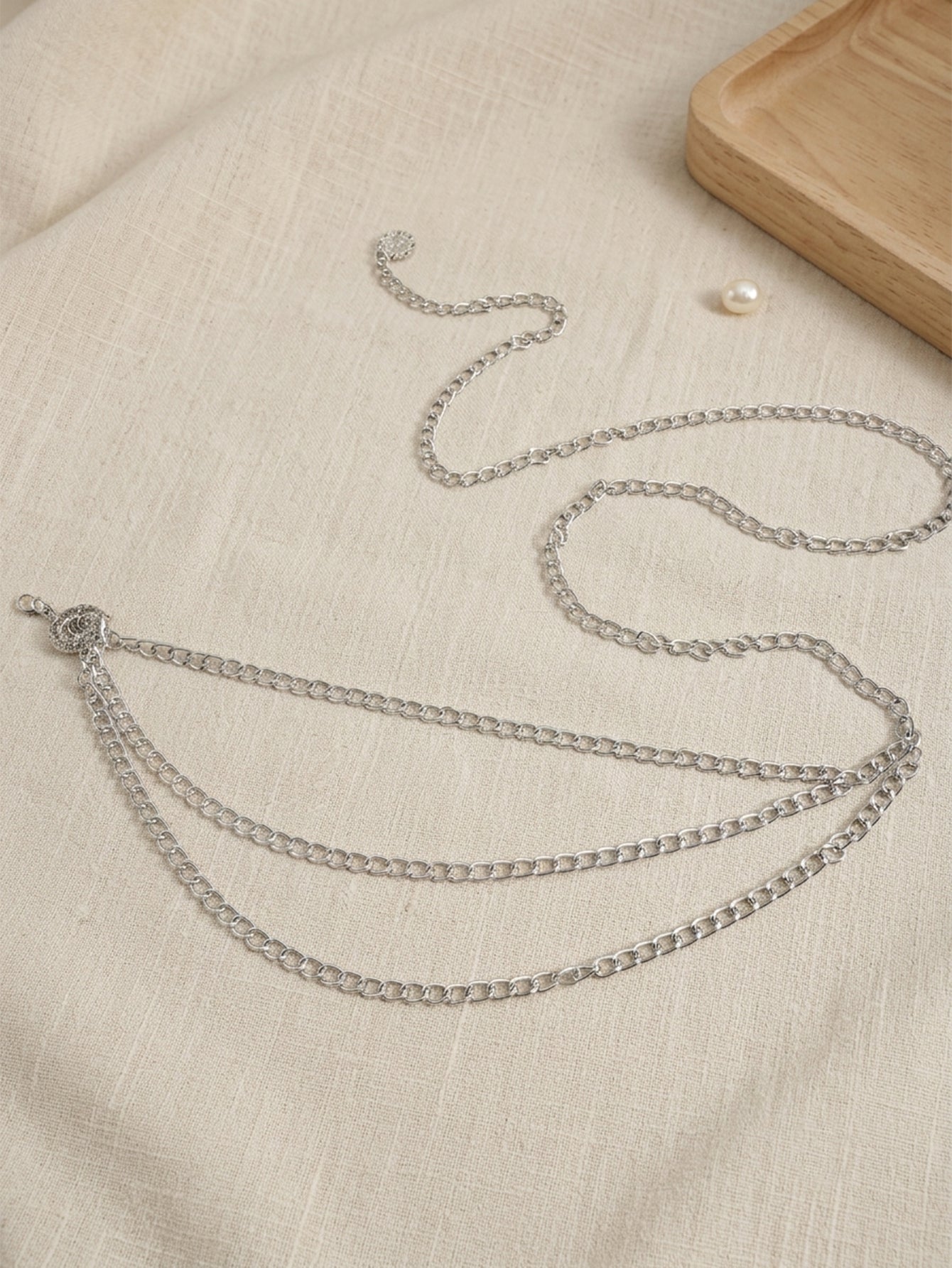 Silver-Tone Shield Chain Waist Chain with zinc-alloy details | BCN0234-02 | image 4