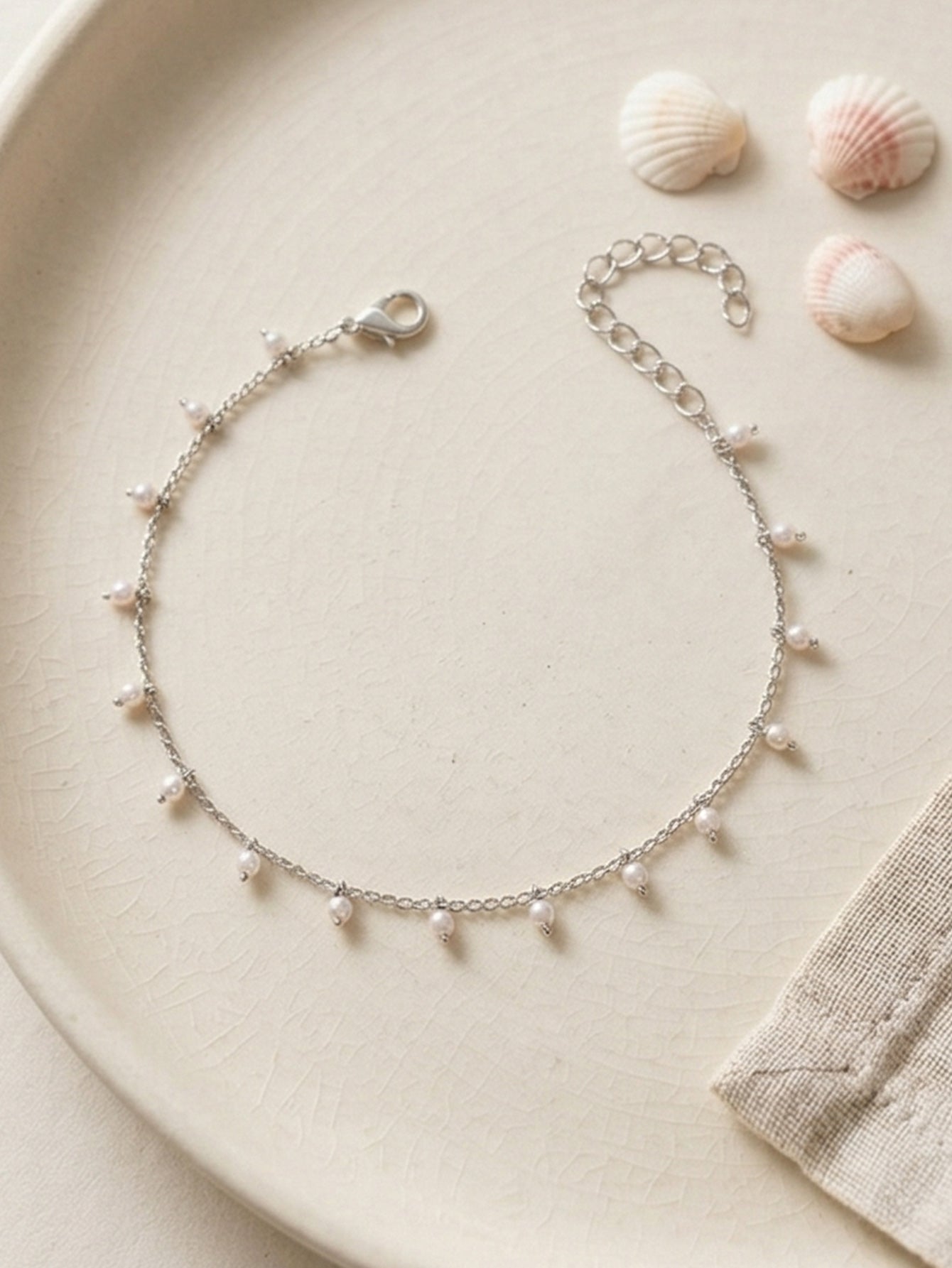 Beaded Charm Anklet with plastic and zinc alloy details | JL7427-03 | image 4