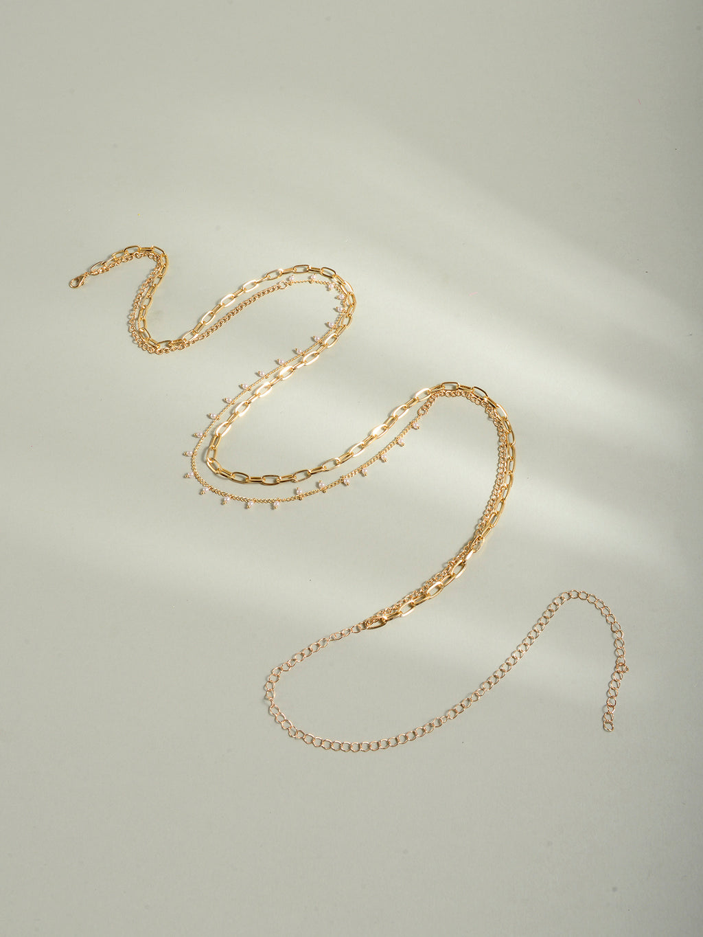 Gold-Tone Pearl Double-Layer Waist Chain with zinc-alloy details | BCN0242-01 | image 4