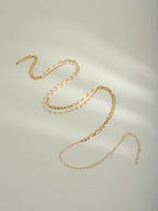 Gold-Tone Pearl Double-Layer Waist Chain with zinc-alloy details | BCN0242-01 | image 4