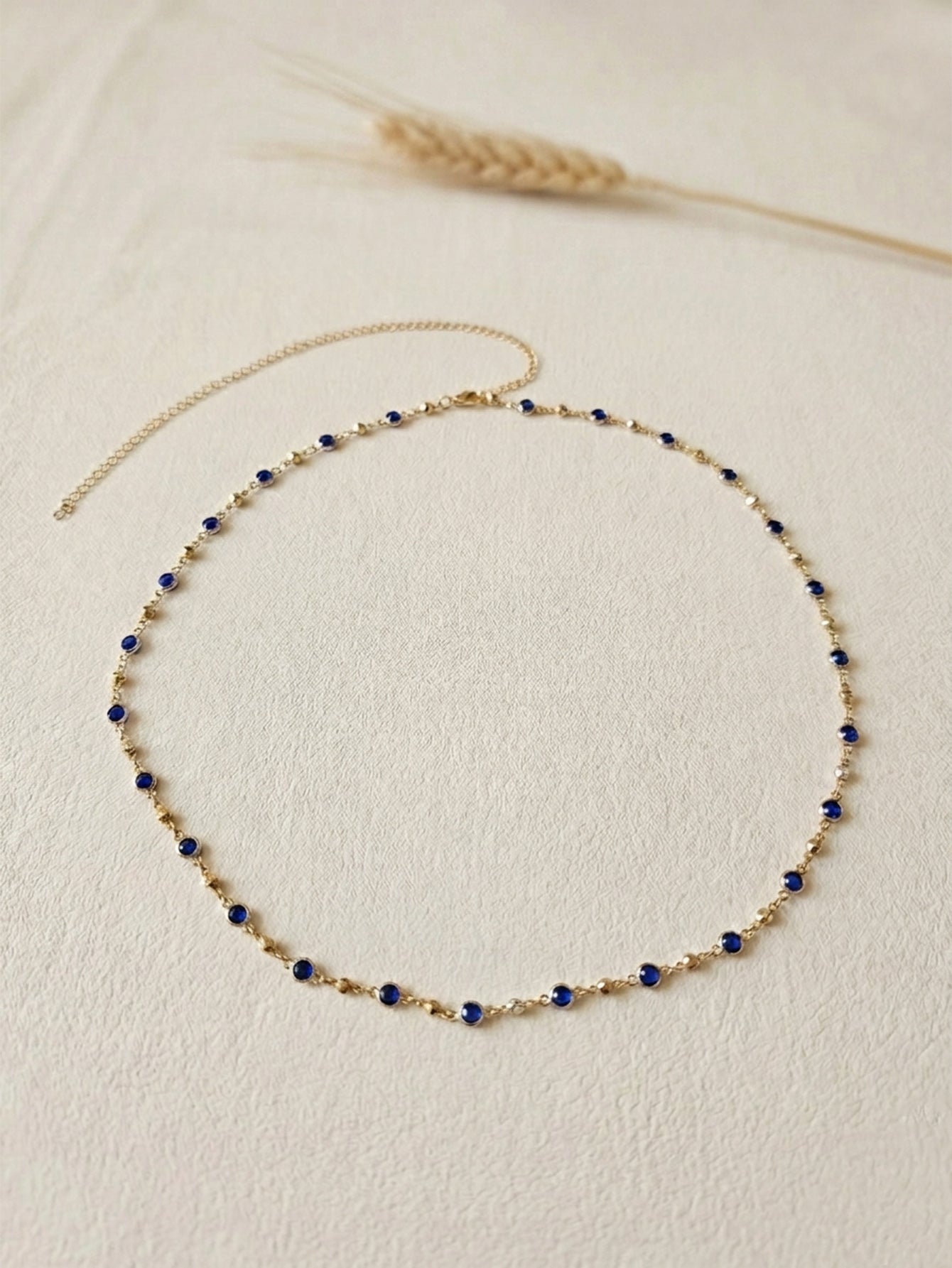 Blue Crystal Waist Chain with iron details | BCN0830-02 | image 4