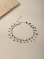 Silver-Tone Heart Layered Anklet with zinc alloy details | JL7389-01 | image 4