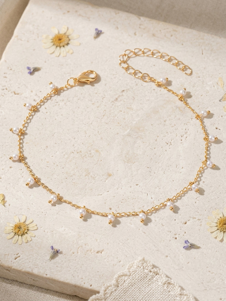 Beaded Charm Anklet with plastic and zinc alloy details | JL7427-01 | image 4