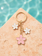 Pink and white cherry blossom keychain | KCA070-07 | image 4