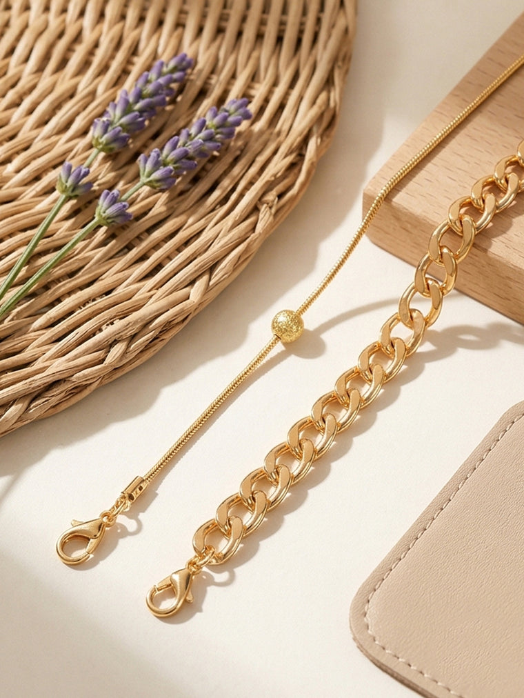 Vintage Bead Chain Anklet Set with zinc alloy details | JL7426-01 | image 4
