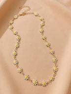 Daisy Chain Necklace with iron hardware | NA900-01 | image 4
