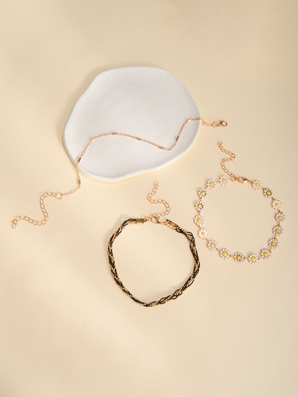 Daisy Chain Anklet Set with zinc alloy details | JL7338-01 | image 4