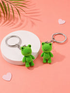 Two-piece green frog plush keychain set | KCA069-02 | image 4