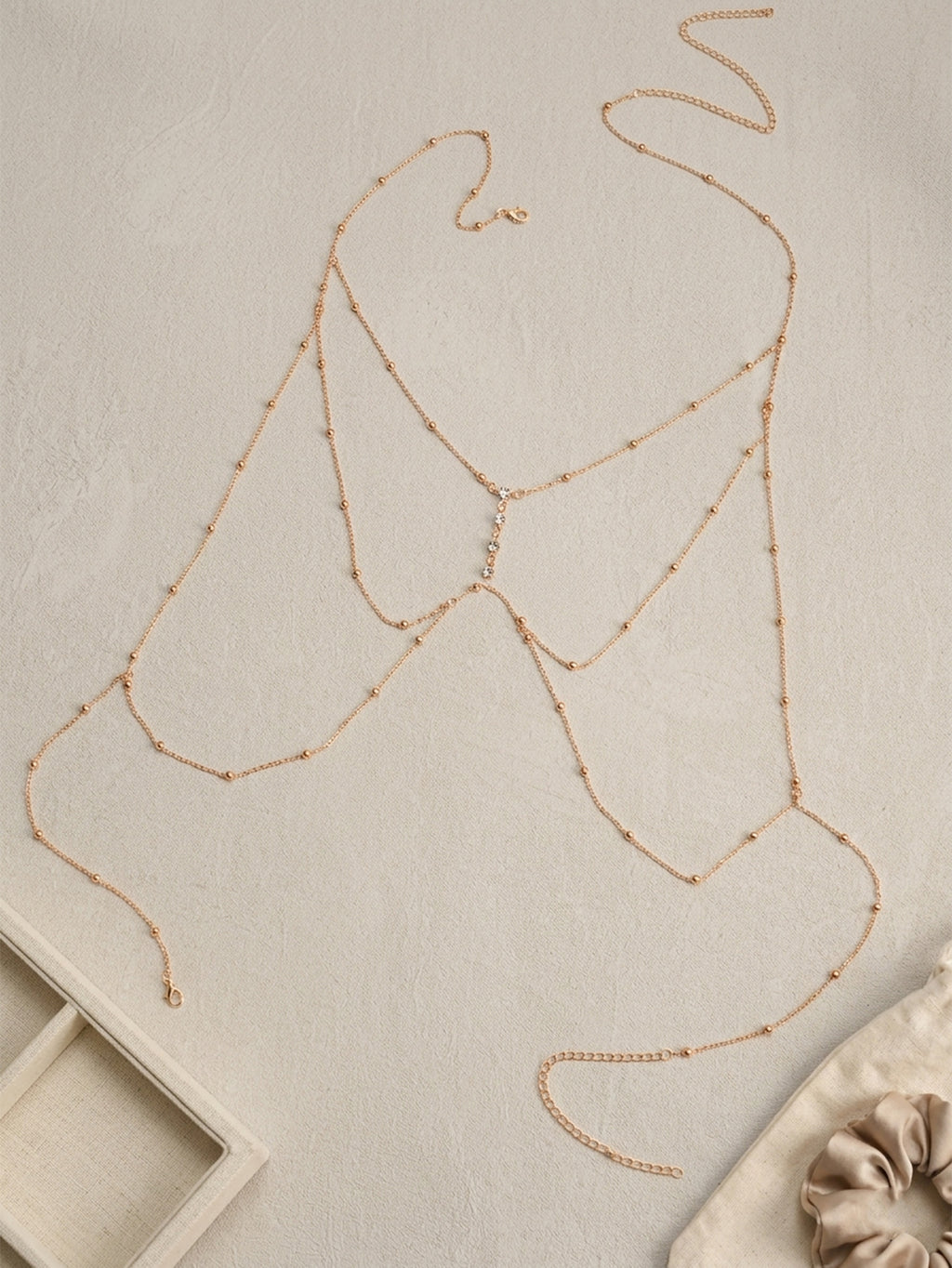 Gold-Tone Costume Body Chain with zinc-alloy details | BCN0202-02 | image 4