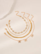 Butterfly Chain Anklet Set with zinc alloy details | JL7356-01 | image 4