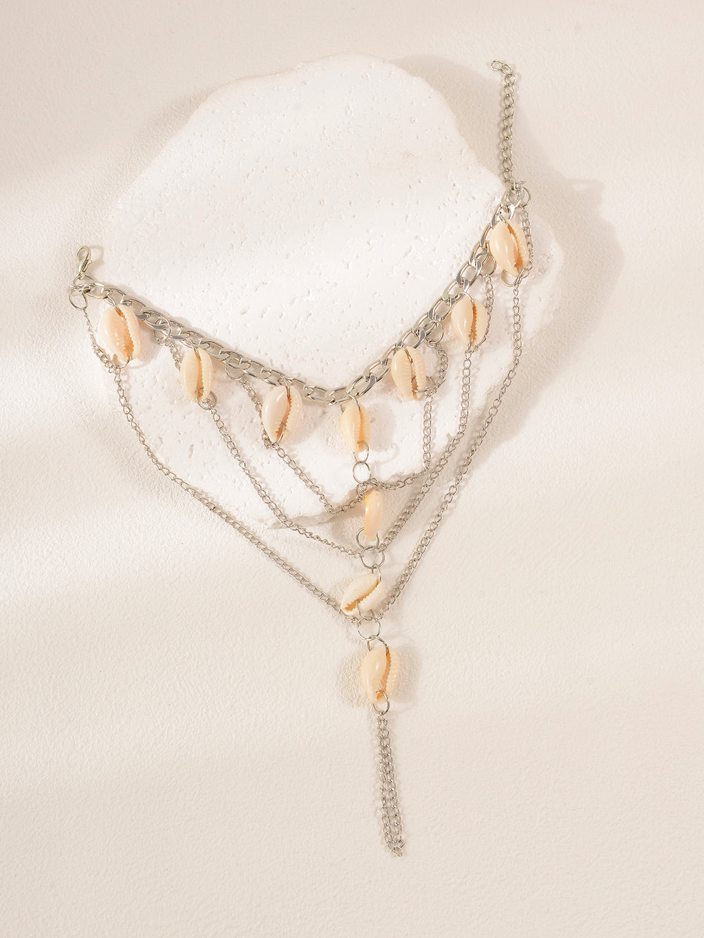 Silver-Tone Shell Toe Anklet with zinc alloy details | JL7330-01 | image 4