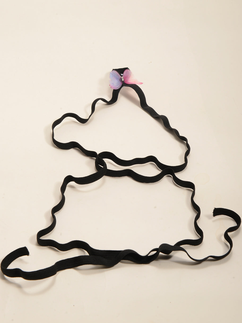 Blue Magenta Butterfly Wrap Anklet with elastic band details | JL7403-01 | image 4