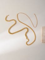 Gold-Tone Asymmetric Waist Chain with zinc-alloy details | BCN0290-01 | image 4