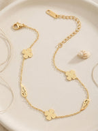 Four-Leaf Clover Wing Anklet with stainless steel details | JL7434-01 | image 4