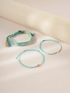 Light green star bracelet set with three adjustable pieces | BRA053-01 | image 4