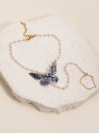 Faux Pearl Butterfly Toe Anklet with zinc alloy details | JL7398-01 | image 4