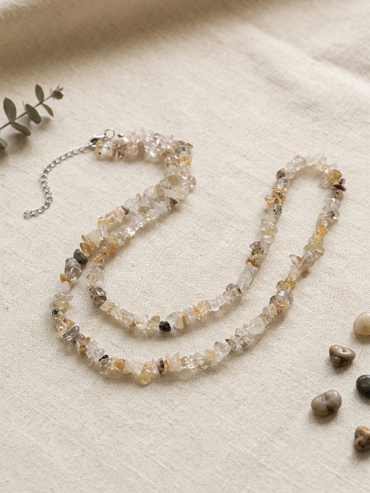 Light Gray Natural Stone Waist Chain with stone beads | BCN0020-05 | image 4