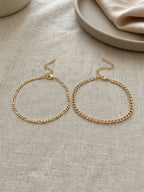 Minimalist Chain Anklet Set with zinc alloy details | JL7414-01 | image 4