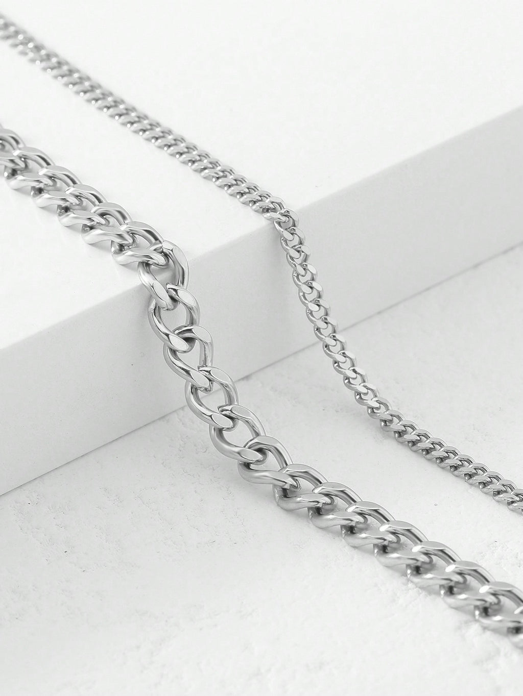 Stainless Steel Cuban Anklet Set with stainless steel details | JL7425-02 | image 4