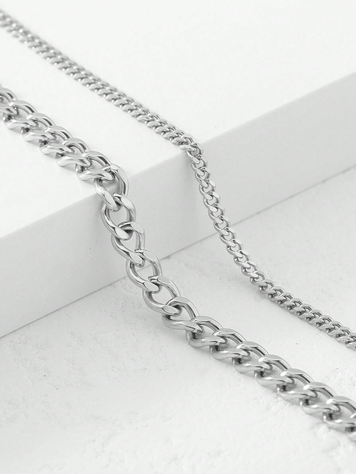 Stainless Steel Cuban Anklet Set with stainless steel details | JL7425-02 | image 4
