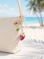 Red strawberry bee daisy keychain accessory | KCA092-07 | image 4