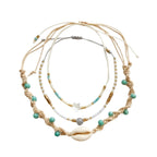 Beige braided three-piece bracelet set with adjustable pull cords | BRA587-01 | image 1