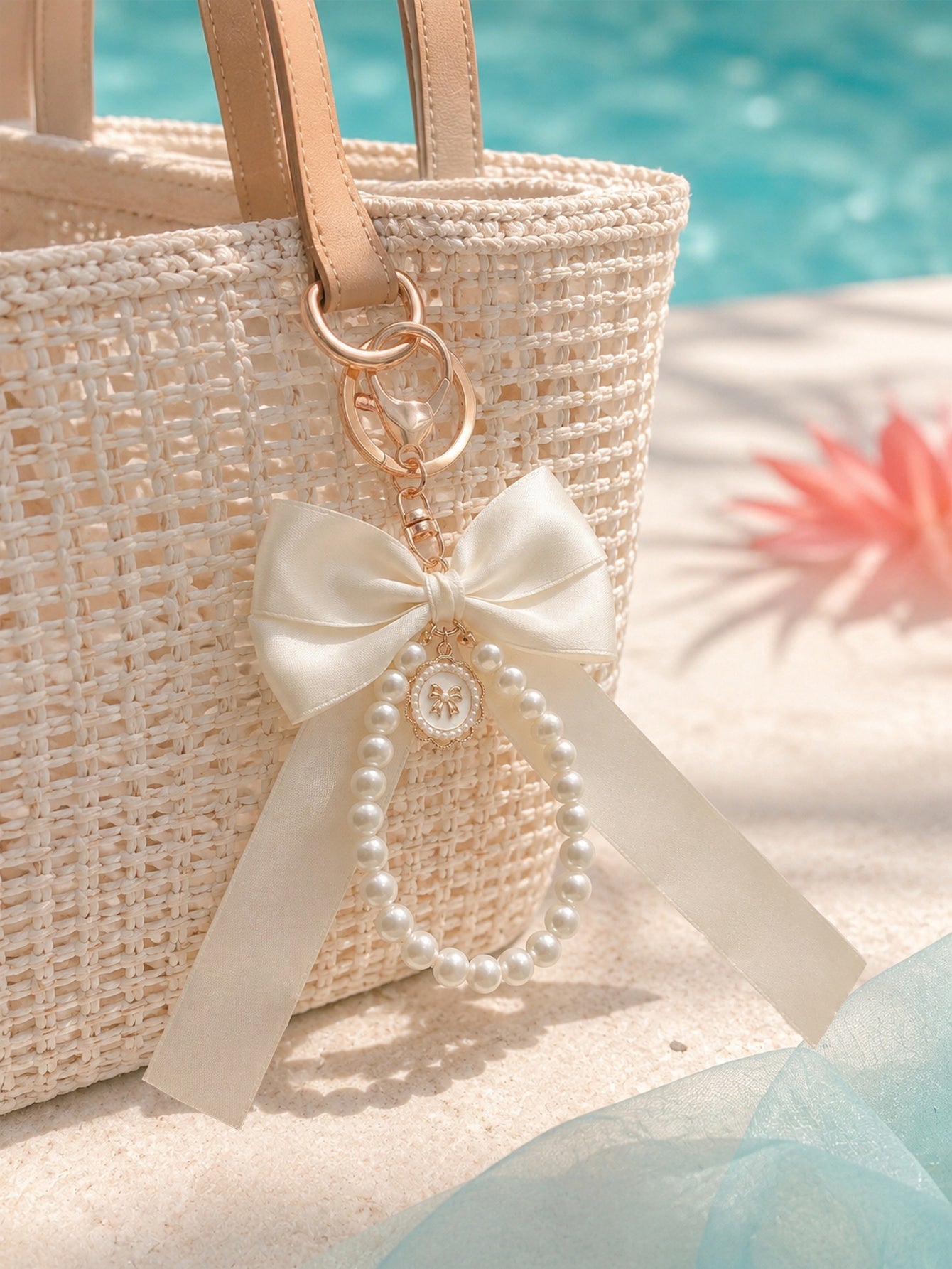 Pearl Bow Keychain KCA051-05 2