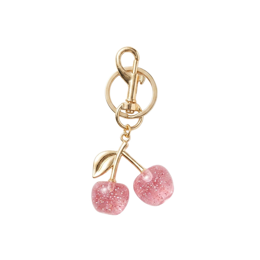 Pink cherry keychain and bag charm | KCA084-05 | image 1