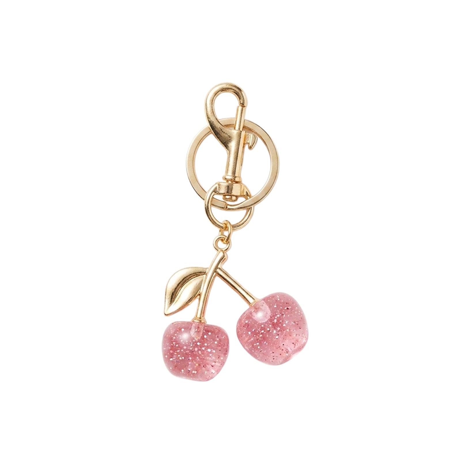 Pink cherry keychain and bag charm | KCA084-05 | image 1