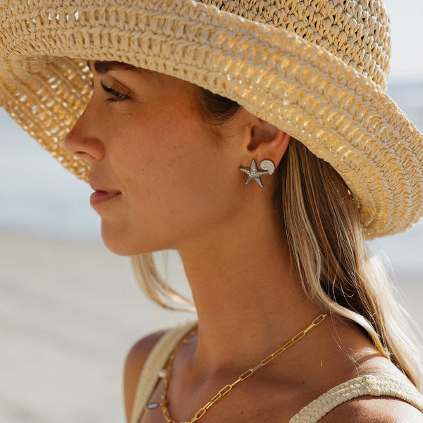 Pearl Huggie Earrings